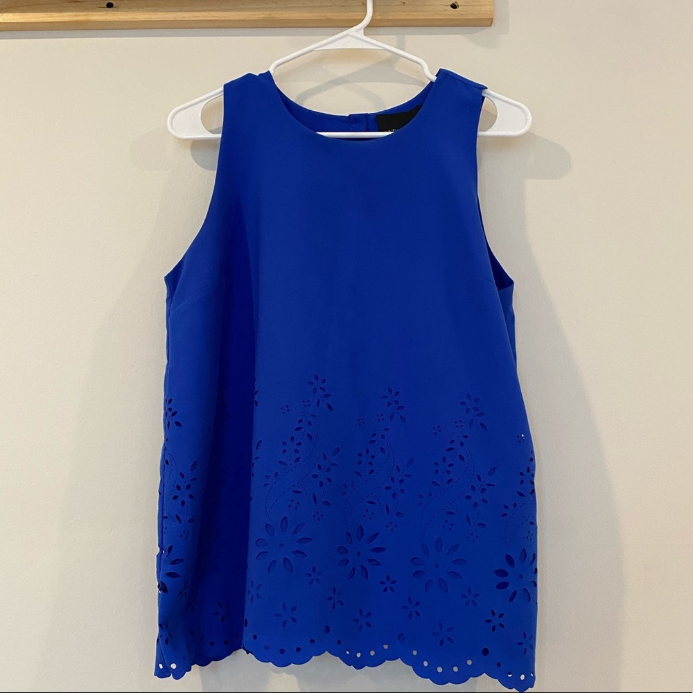 Deep blue tank blouse